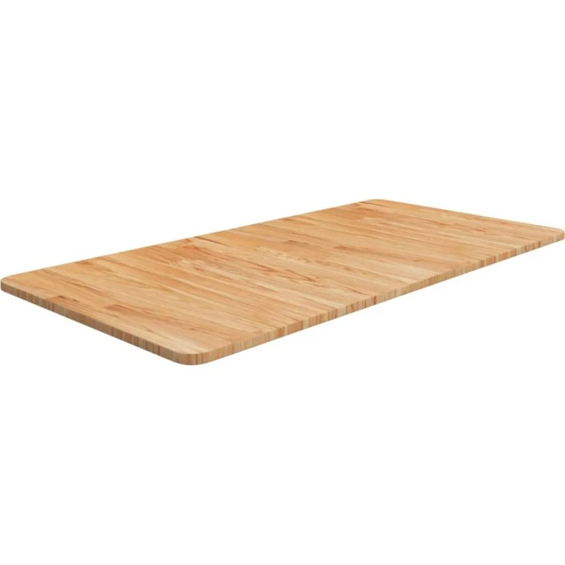 Bordplade i massivt egetræ 100x50x1,5 cm - lysebrun