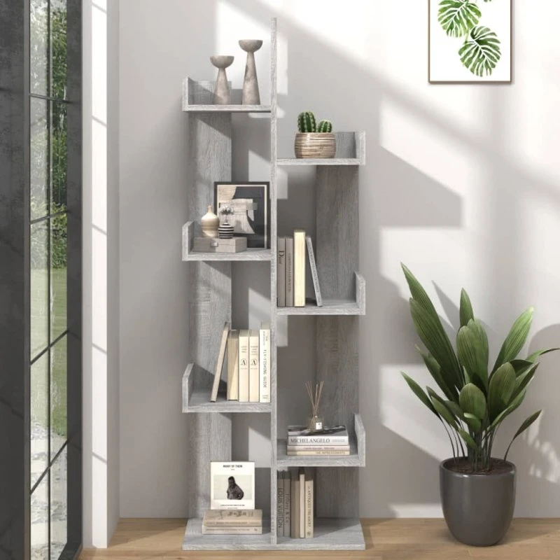 Bogreol 48x25,5x140 cm – Sonoma-eg (konstrueret træ)