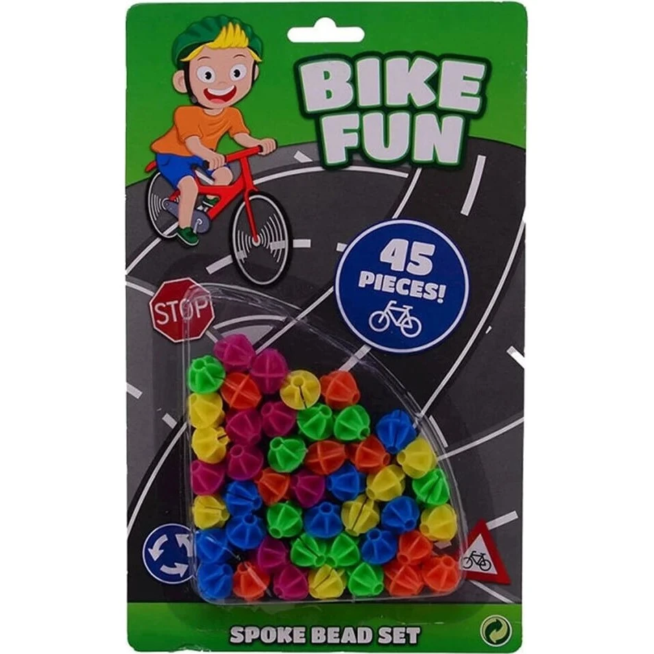 John Toy Bike Fun 45 farverige egerperler til børnecykel