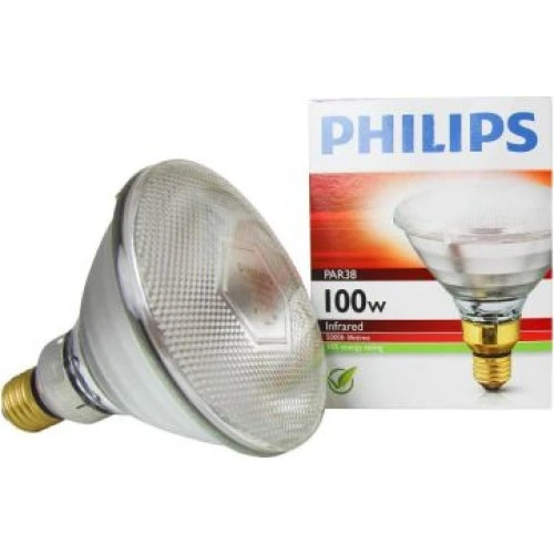 Philips PAR38 IR 100W E27 Infrarød Varmelampe, Klar