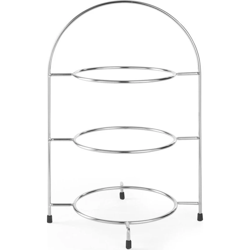 Hendi Serveringsstativ til 3 tallerkener, forkromet stål, 275 mm