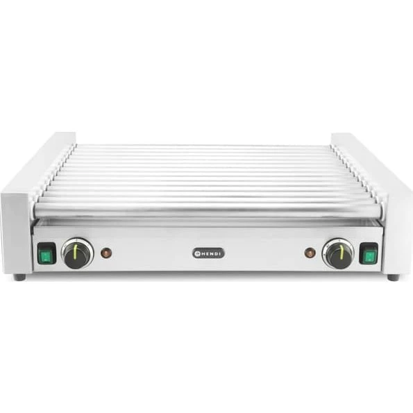 HENDI XL Rullegrillvarmer til hotdogs, 2 zoner, 65 cm, 2000W