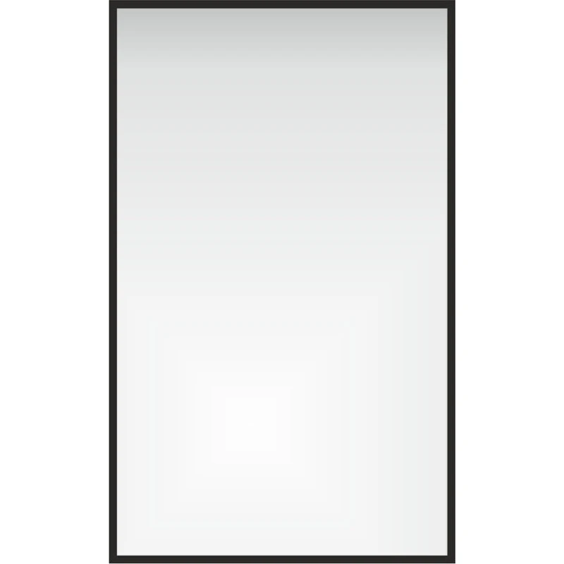 KAROL spejl, sort aluminiumsramme 180x70 cm