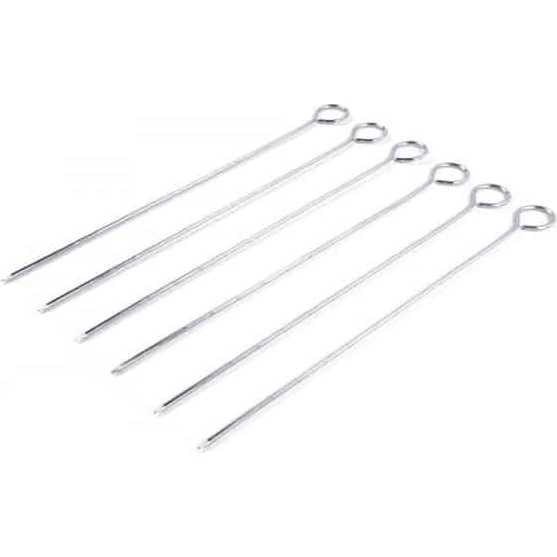 6 stk. Grillspyd - 28 cm i metal