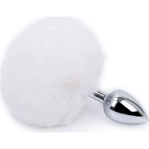 Kiotos Bunny Tail White Analplug med hale