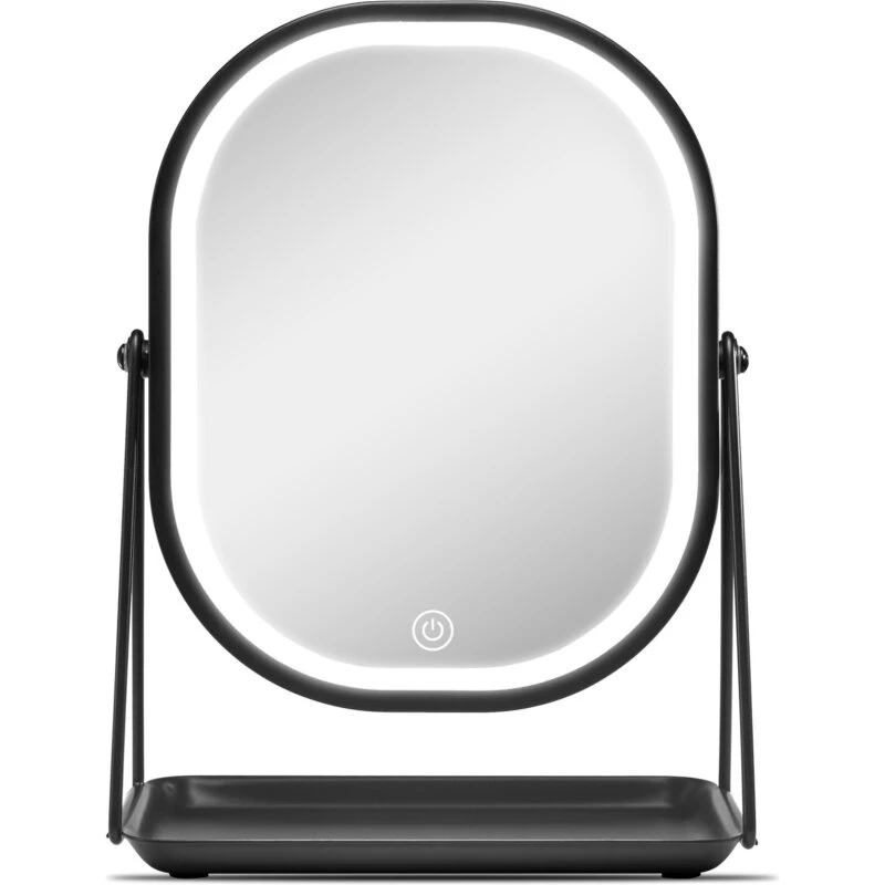 Gillian Jones Bordspejl LED med bakke, sort 10212-00