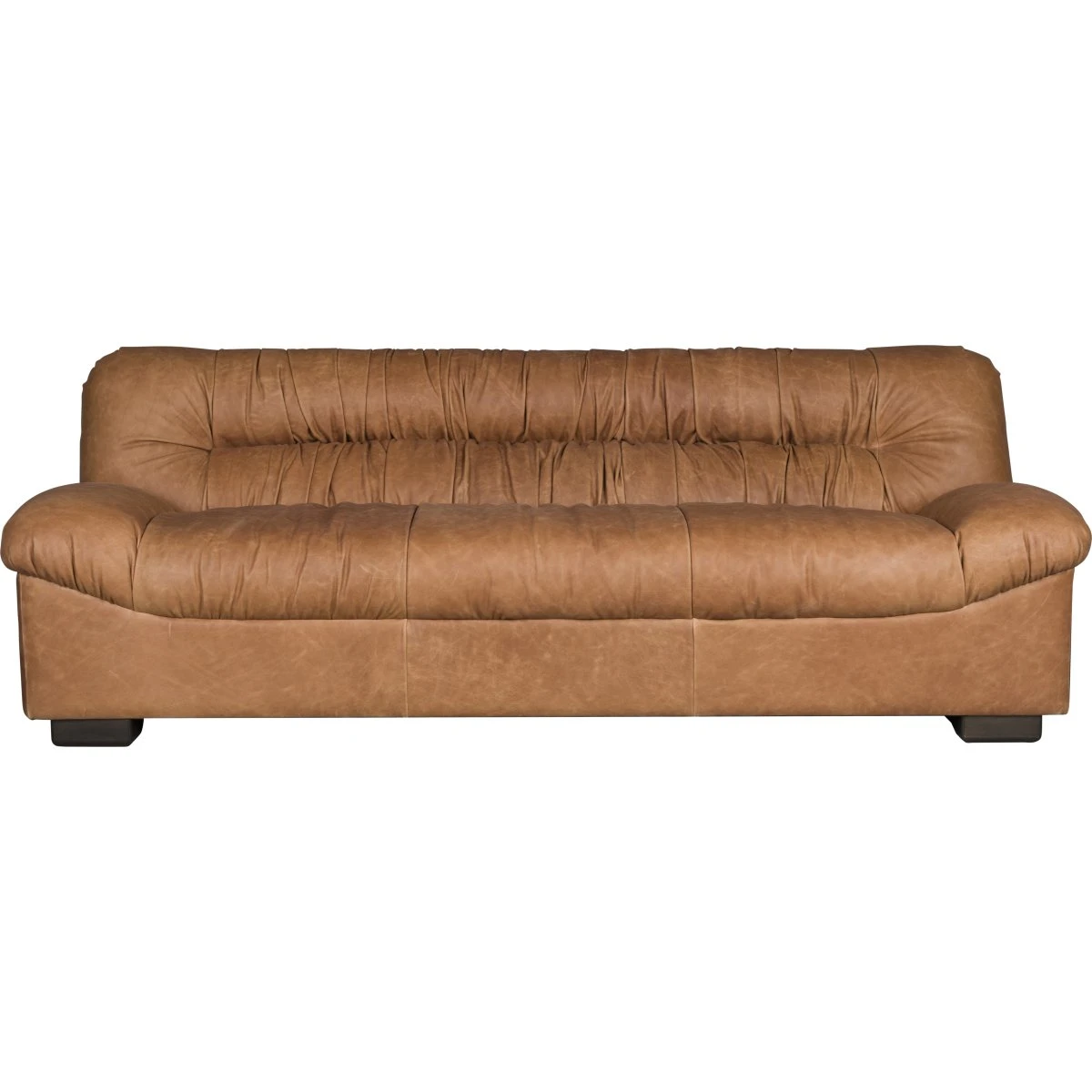 Dutchbone Douglas sofa i cognac læder og træ