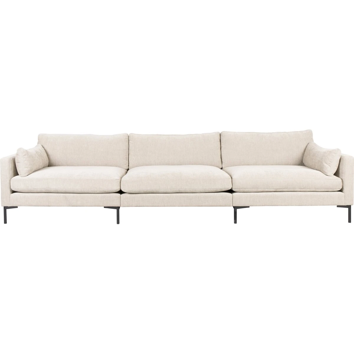 Zuiver Summer 4,5-personers sofa - Creme polyester og stål