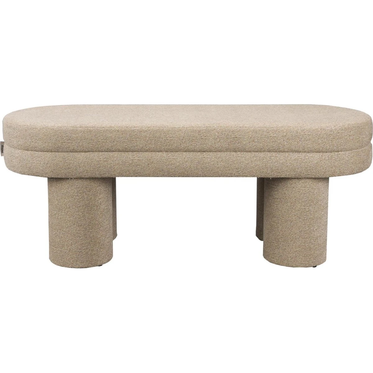 Dutchbone Fern Bænk i beige bouclé - 110x40 cm