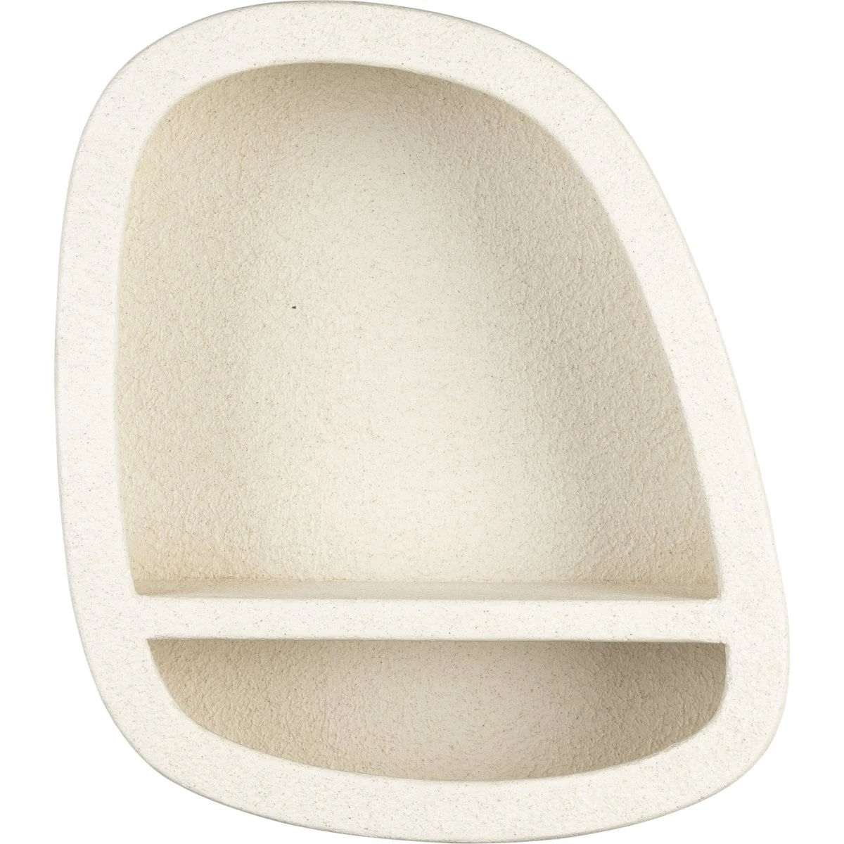 Dutchbone Veda væghylde i beige genbrugsmarmor, 61x53x23 cm