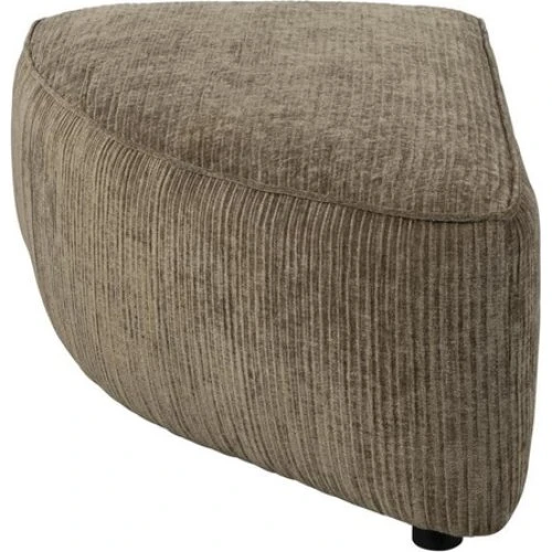 Zuiver Element Hunter Puf - Brungrå ribbet stof - 100x60x38 cm