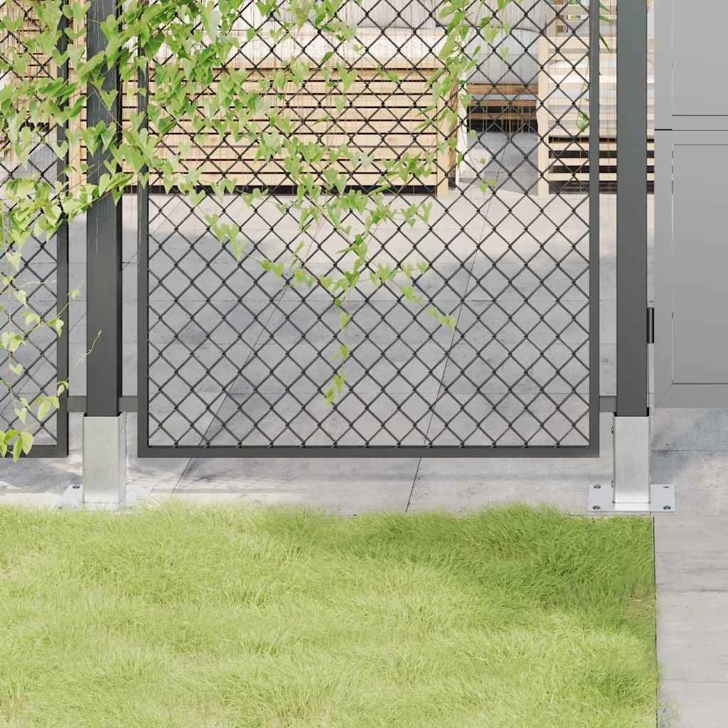 vidaXL Stolpefødder 61x61 mm - 12 stk. galvaniseret stål