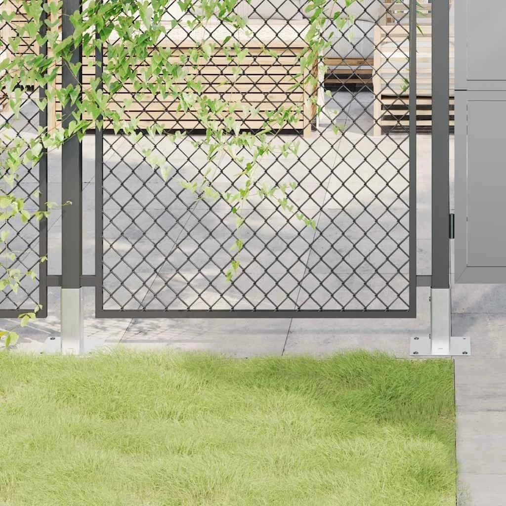 vidaXL Stolpefødder 46x46 mm - 12 stk. galvaniseret stål