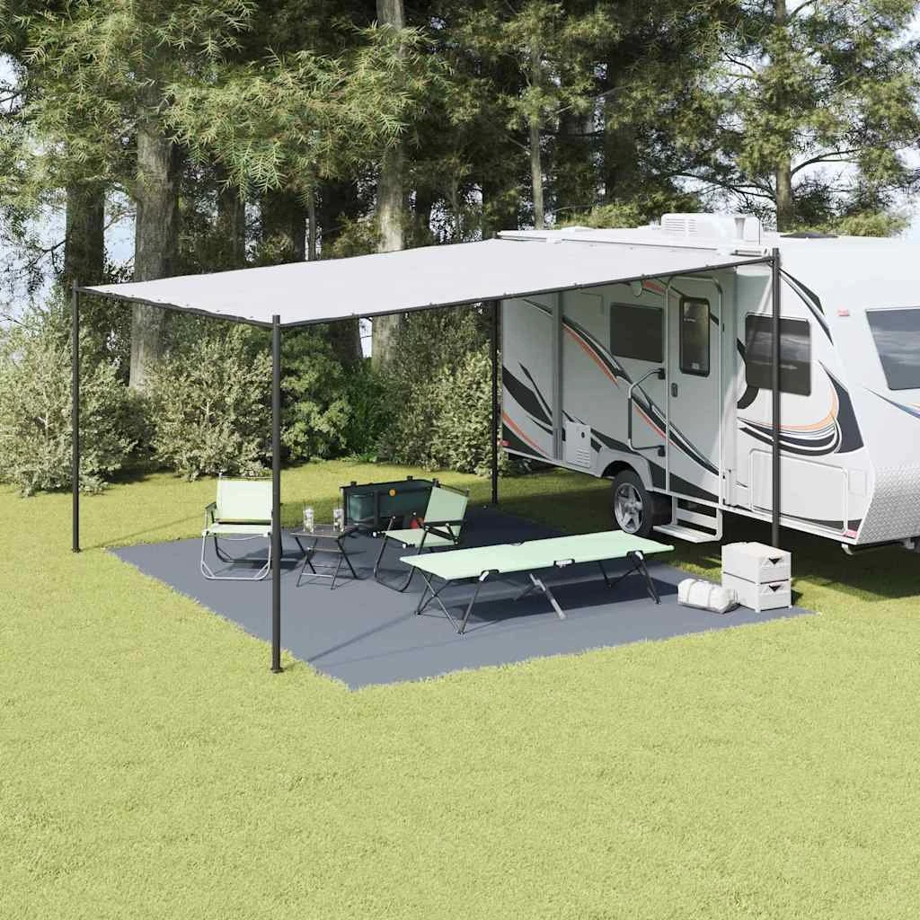 vidaXL Telttæppe Blå og Grå 500 x 400 cm Polyethylen