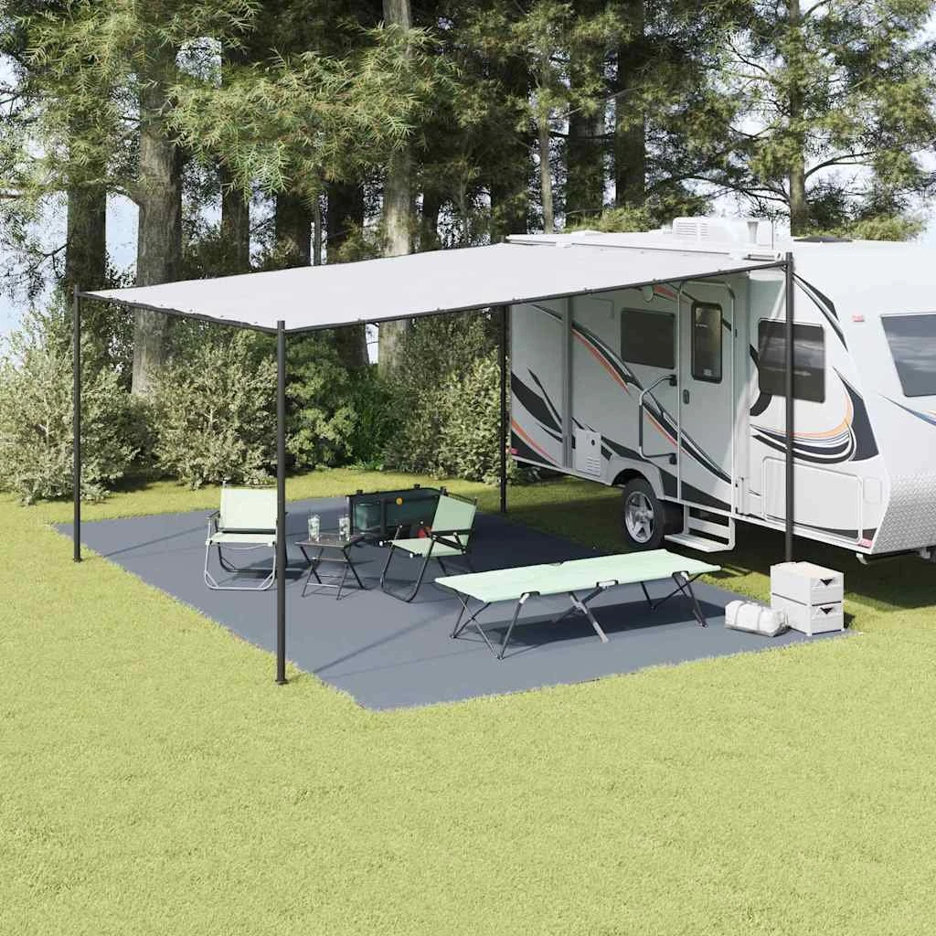 vidaXL Telttæppe Blå og Grå 700 x 400 cm Polyethylen