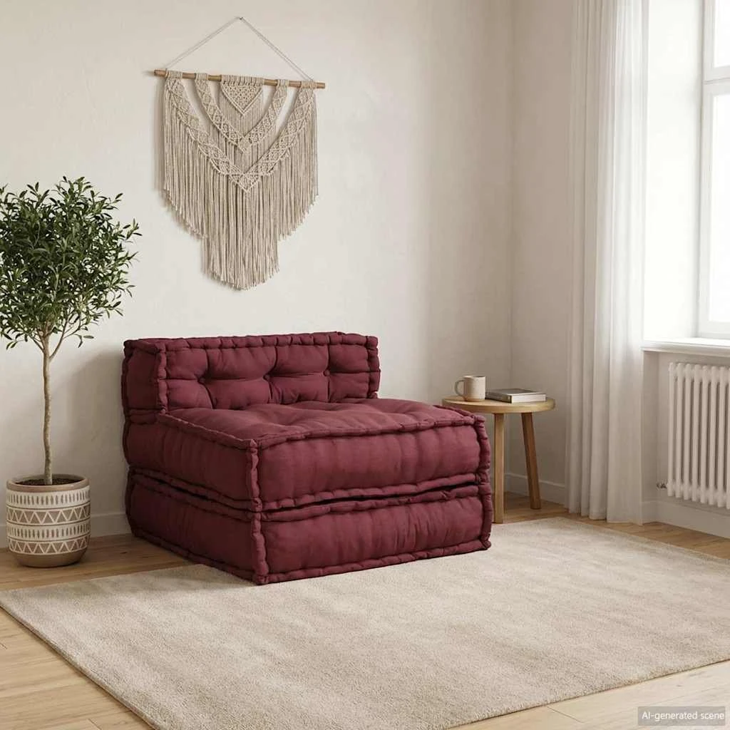 vidaXL Modulær sofaenhed i stof, 70x70x54 cm, brunrød