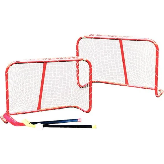 MASTER Floorballmål Sæt med 2 mål, 2 stave og bold (81x54x31 cm)
