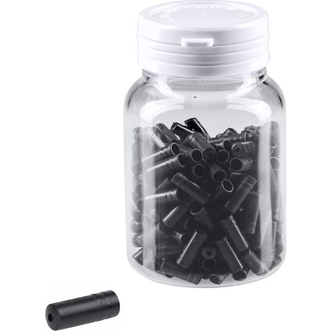 FORCE kabelender til 4mm gearkabel, 200 stk. - Sort