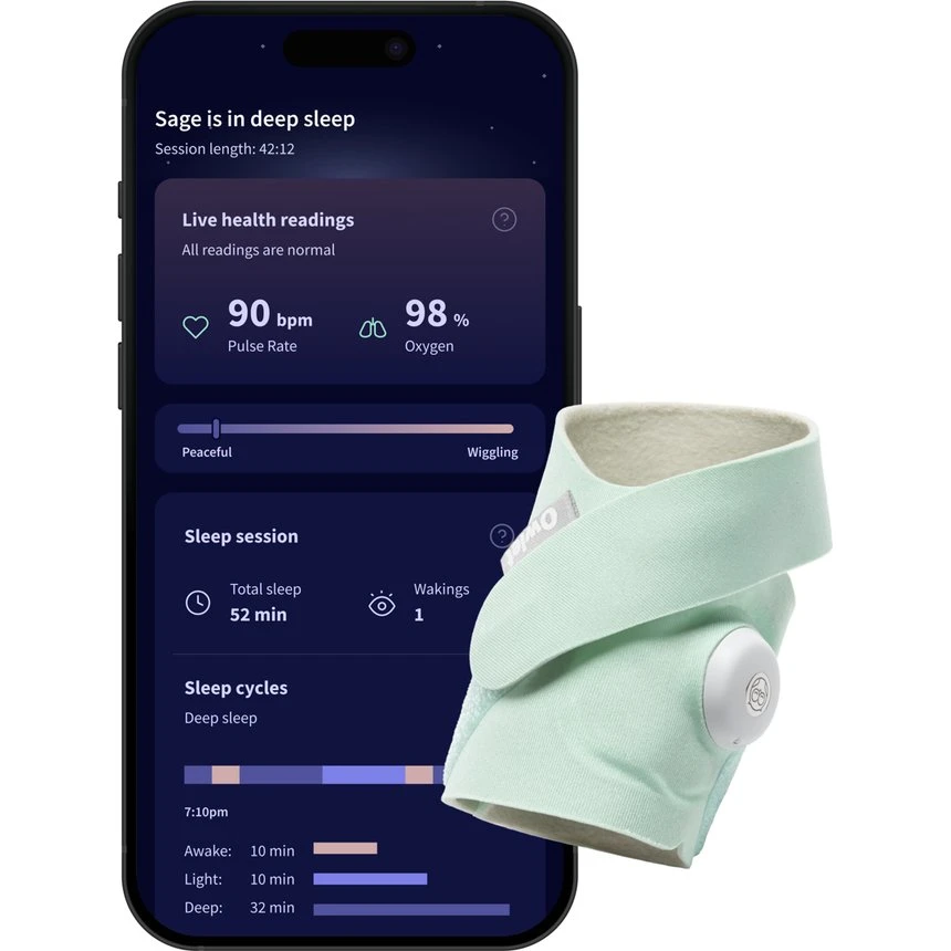 Owlet Dream Sock Babyalarm - Mint