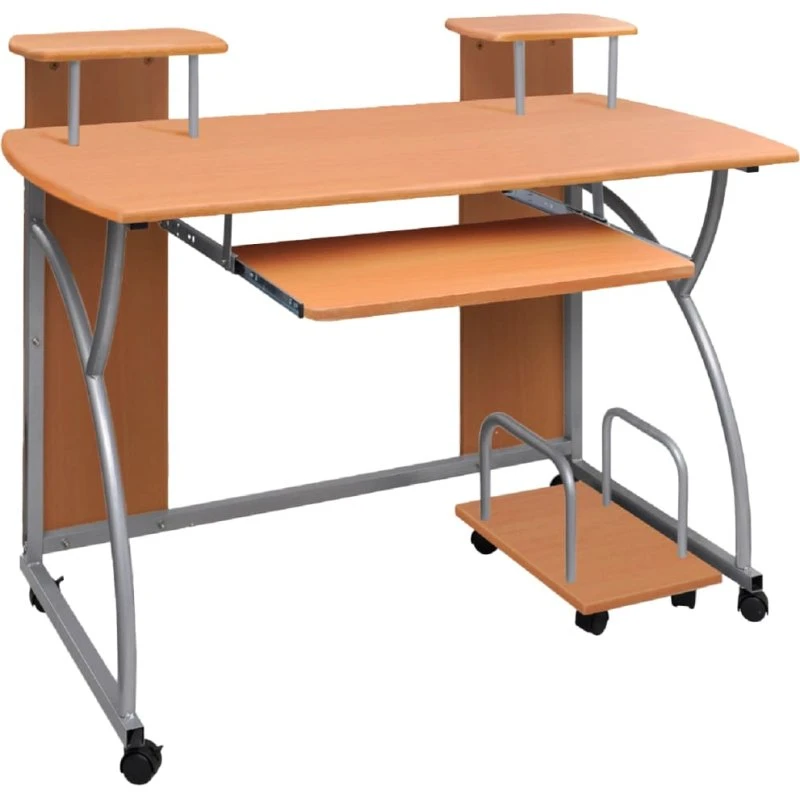 Computerbord 110x52x88,5 cm - konstrueret træ, brun