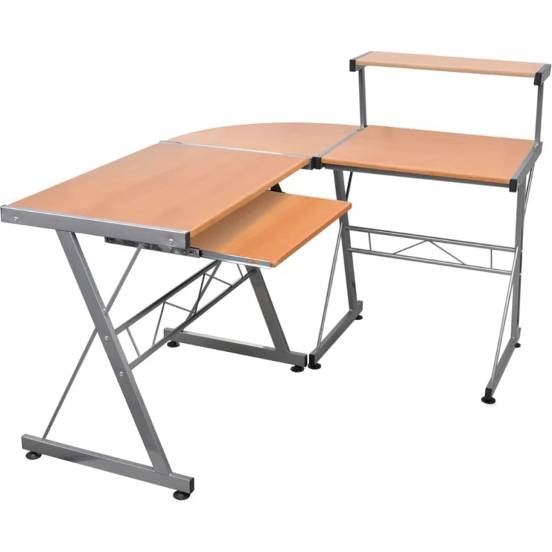 Hjørnecomputerbord 132x112x99 cm, brun