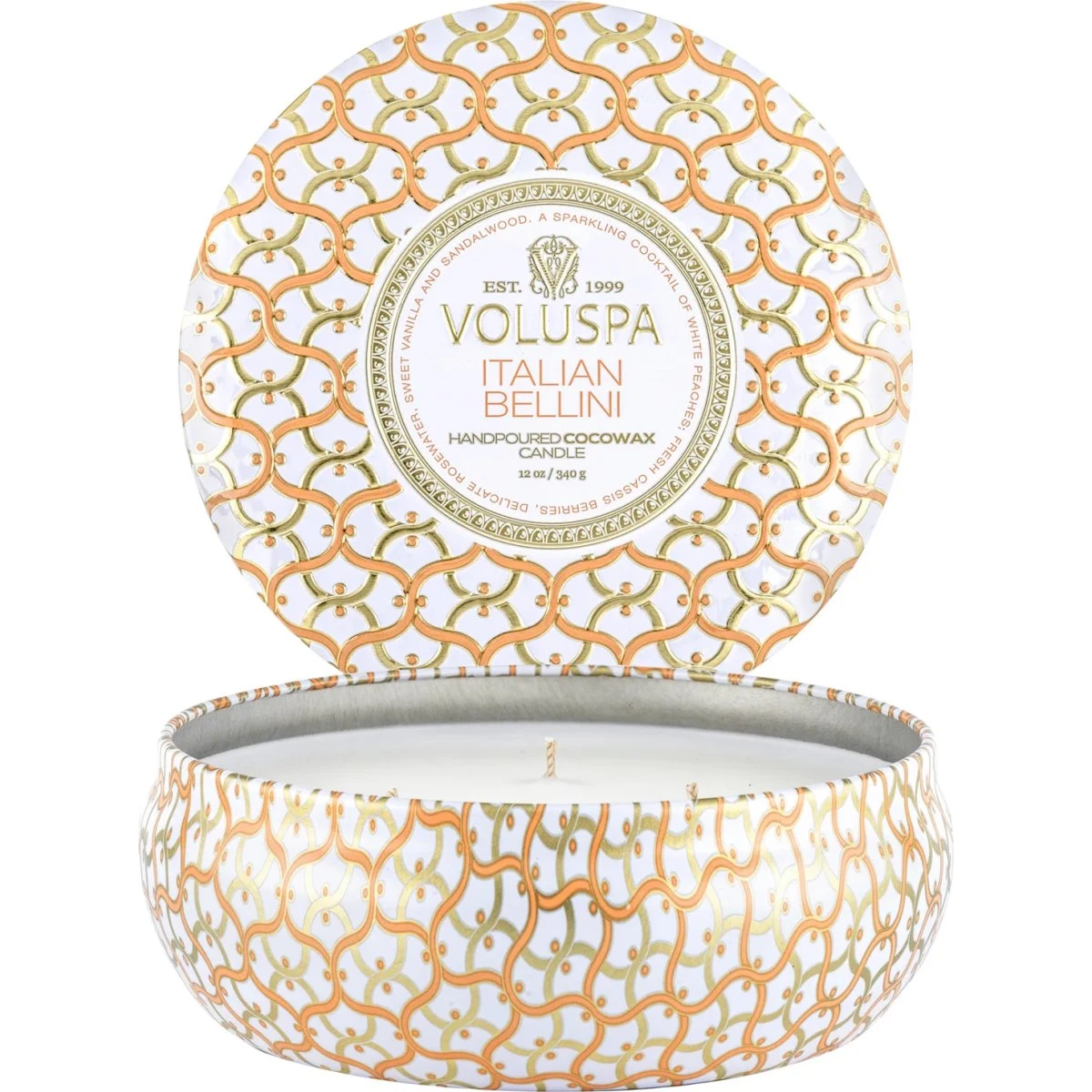 Voluspa Maison Blanc Italian Bellini 3-wick duftlys i dåse