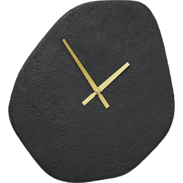 Vienna vægur i sort cement, lydløst 38×45 cm