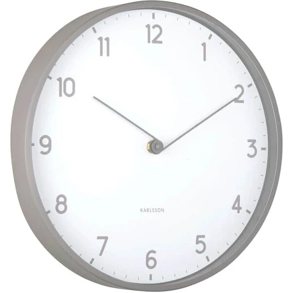 Karlsson Sencillez vægur Ø30 cm - grå, støjfri sweep