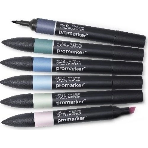 Winsor & Newton Promarker set 6stk Skycape1