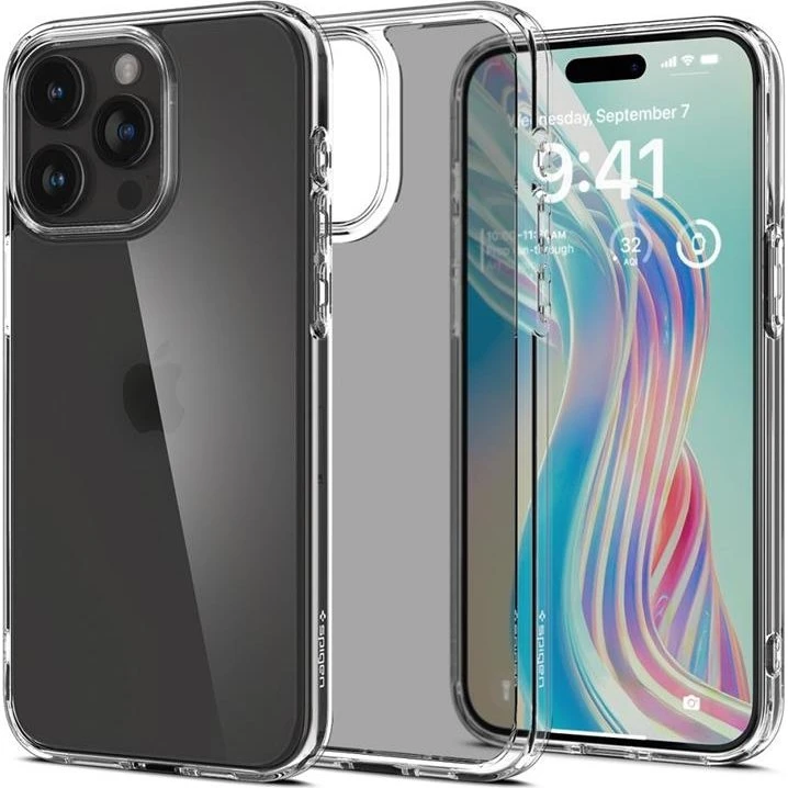 Spigen Ultra Hybrid cover til iPhone 15 Pro - Frost Clear