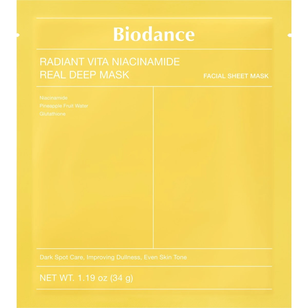 Biodance Radiant Vita Niacinamide Real Deep Mask 34 g