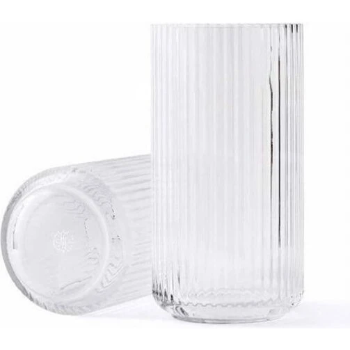 Lyngby Porcelæn vase 20 cm - klart glas