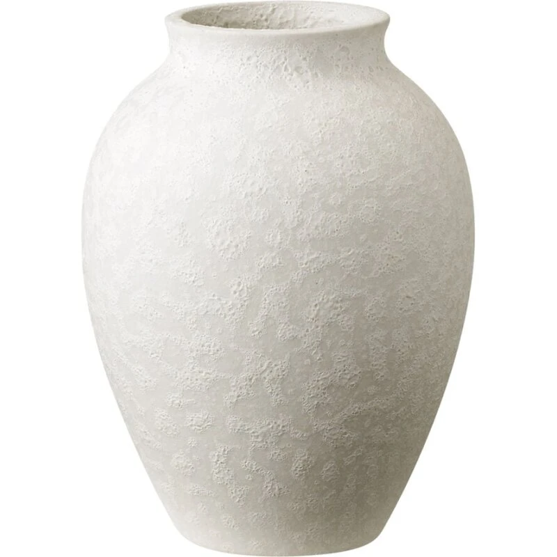 Knabstrup vase, mat hvid, 12,5 cm