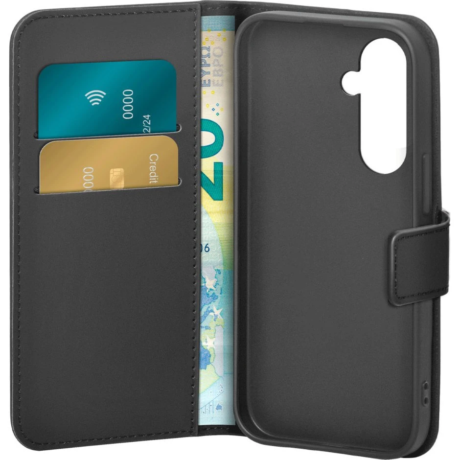 PURO Wallet Stand Beskyttelsescover til Samsung Galaxy S25+ - Sort
