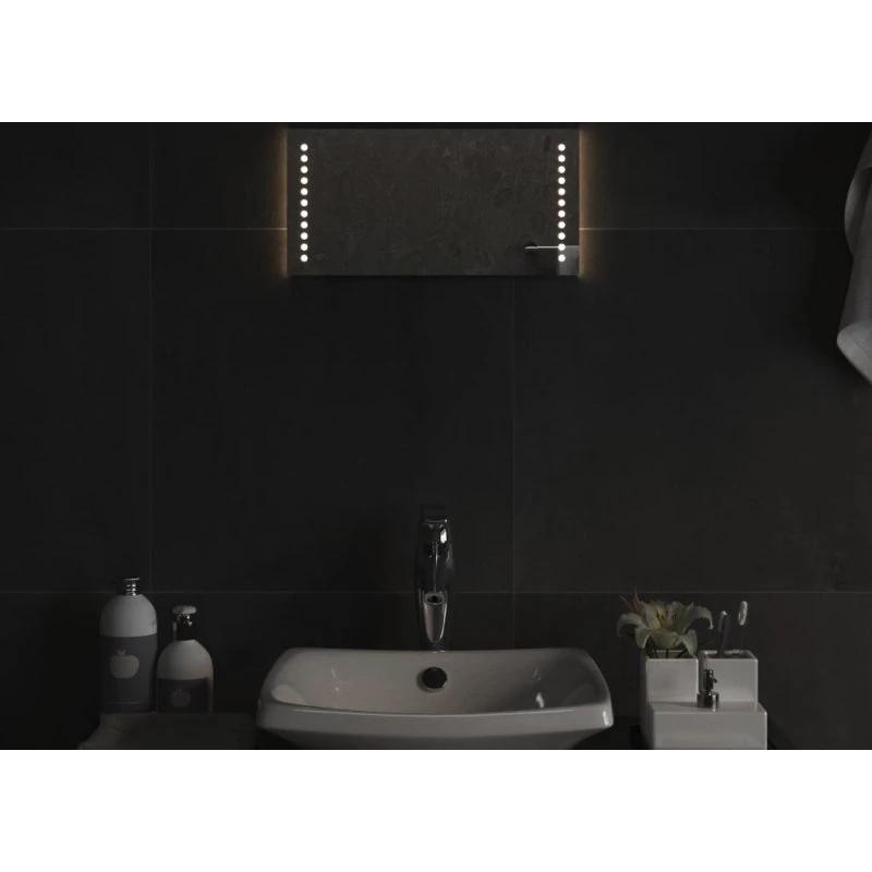 LED badeværelsesspejl 20x40 cm IP65 med USB