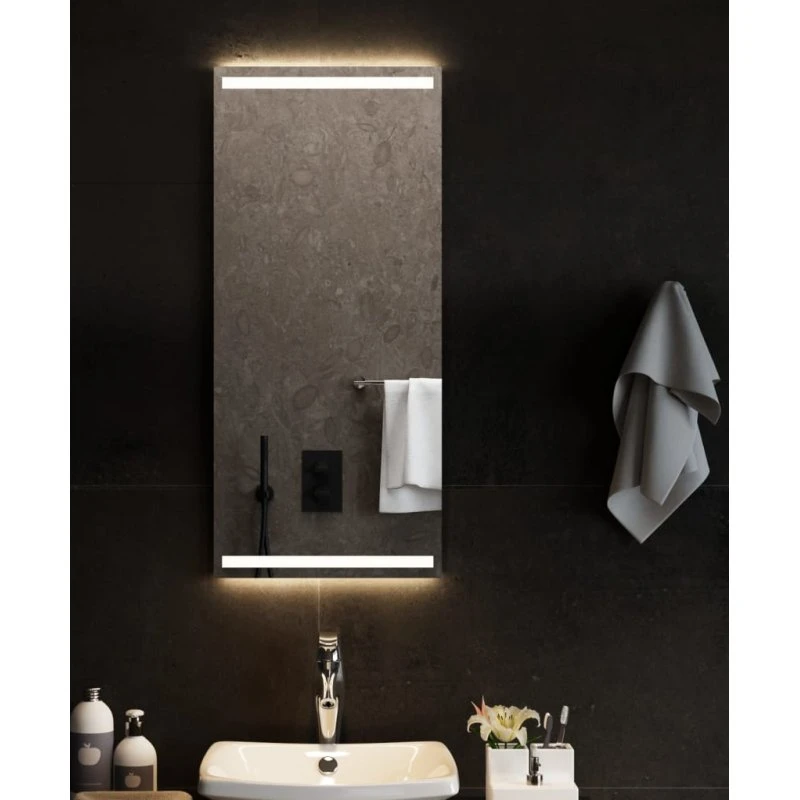 Badeværelsesspejl LED 40x90 cm – IP65, USB
