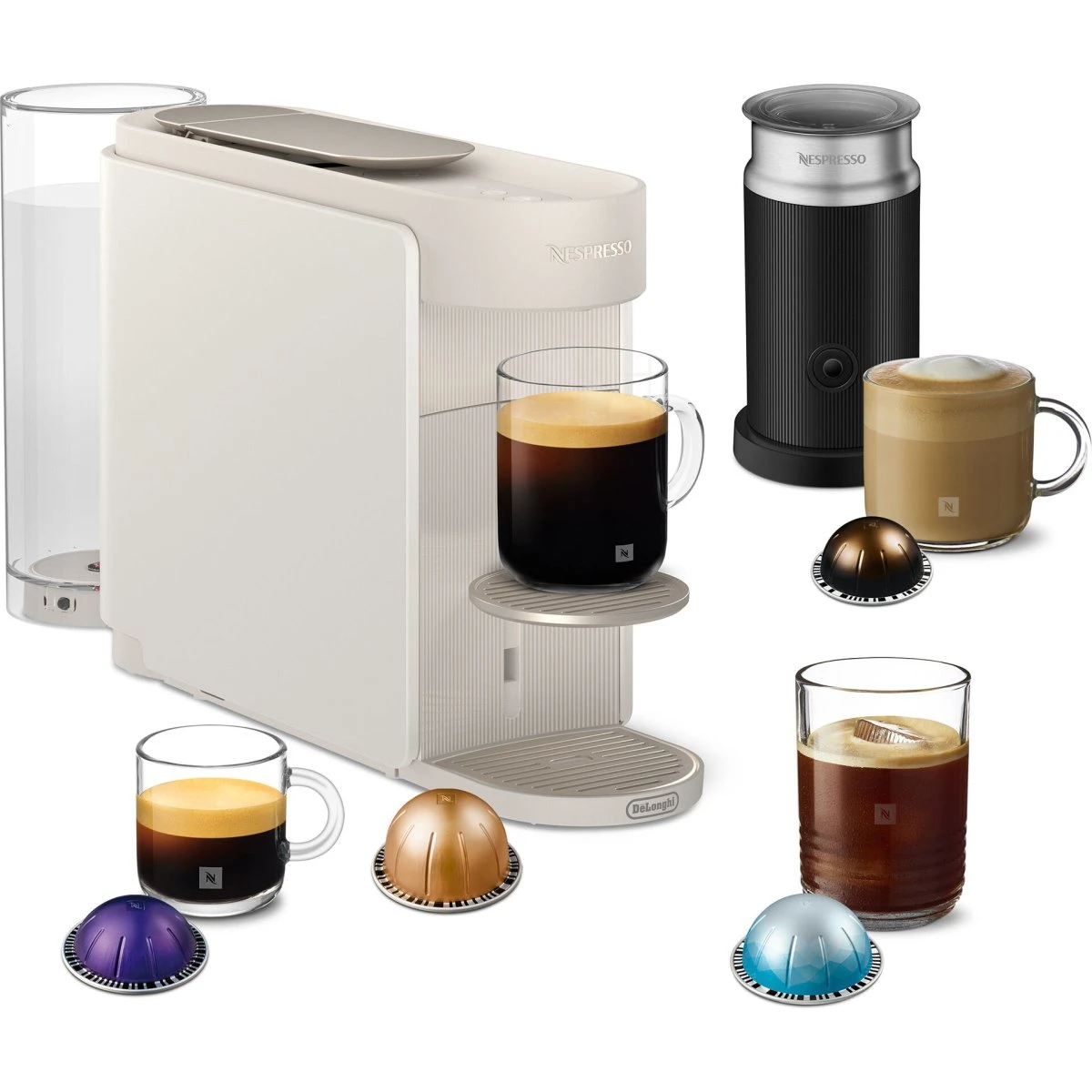 Nespresso Vertuo Up ENV200.WAE kaffemaskine med Aeroccino, hvid