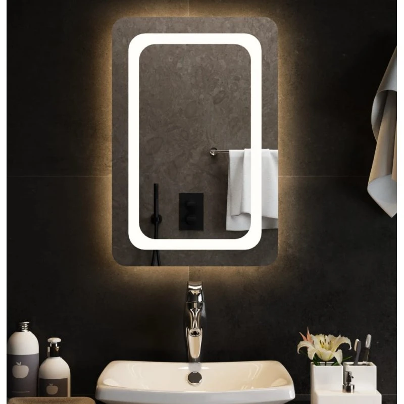 LED-badeværelsesspejl 40x60 cm IP65 med USB