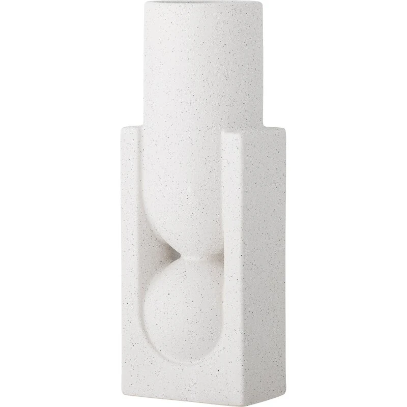 Bloomingville Salome Vase – hvid stentøjsvase