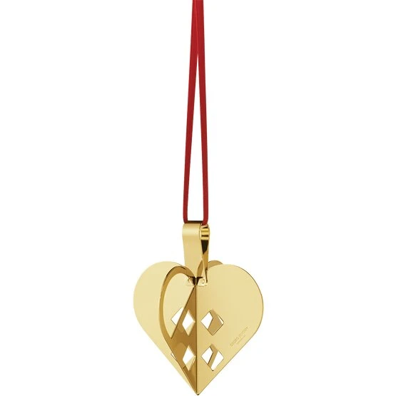 Georg Jensen CC 2025 Julehjerte, 18 kt guldbelagt