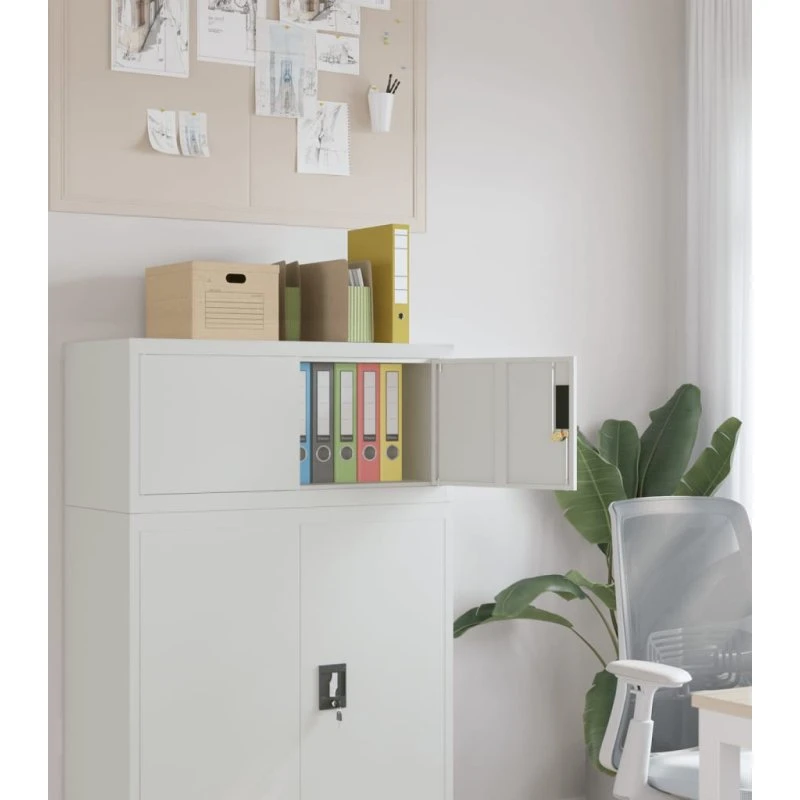 Arkivskab i stål 90x40x40 cm – lysegrå