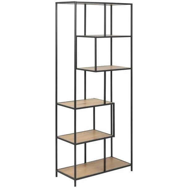 CASA Living Seaford bogreol 4 hylder – Vild eg/sort