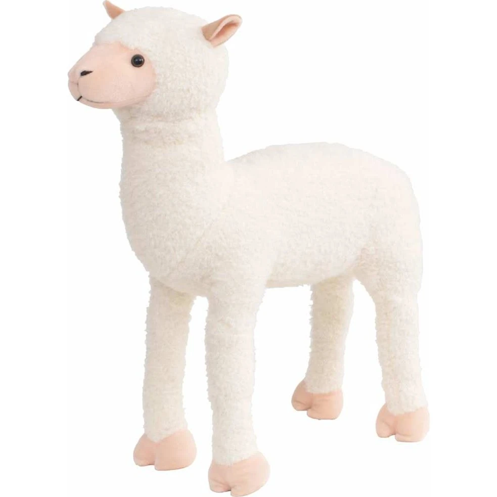 vidaXL Stående Alpaca XXL - Hvid plysstof