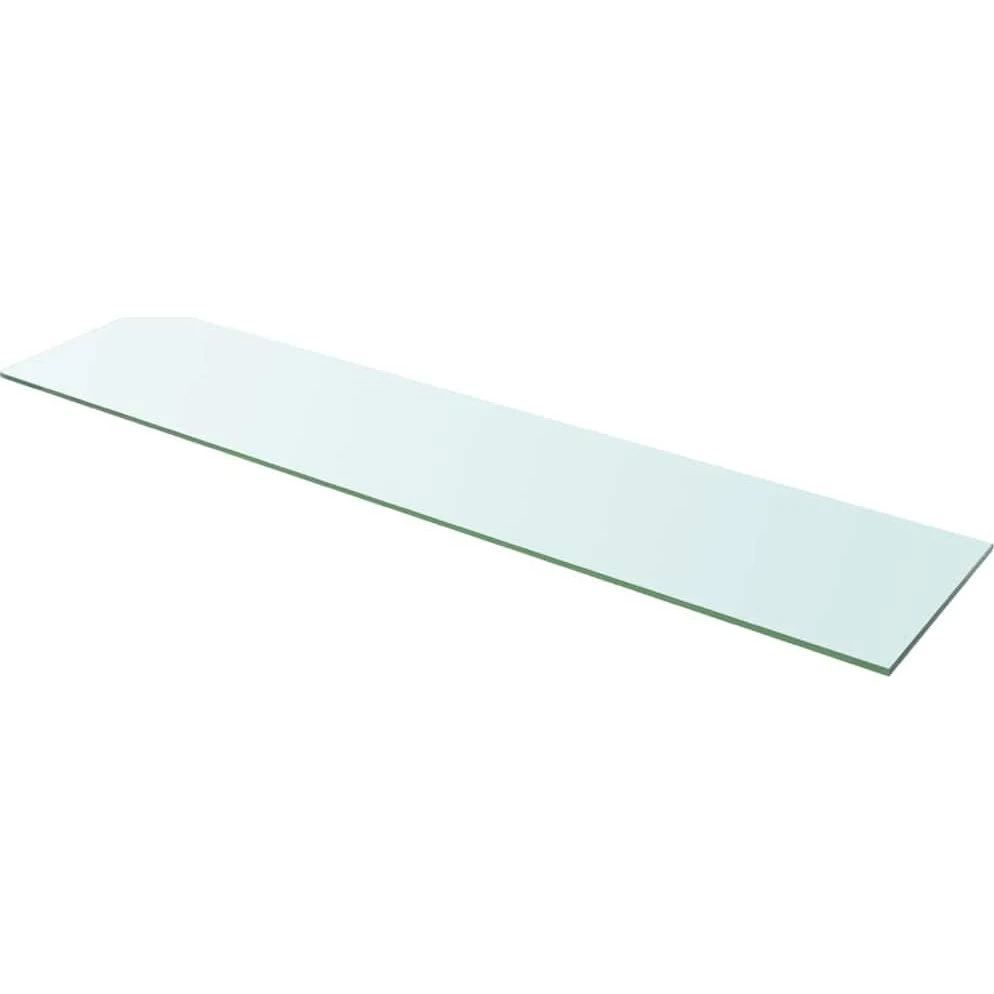 vidaXL Glashylde i hærdet glas, transparent 110x25 cm