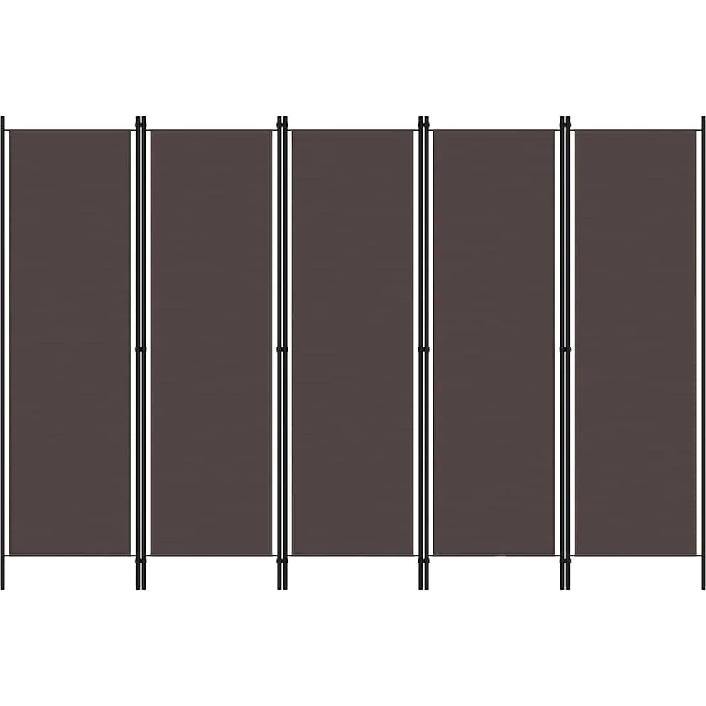 vidaXL 5-panels rumdeler 250 x 180 cm - Brun