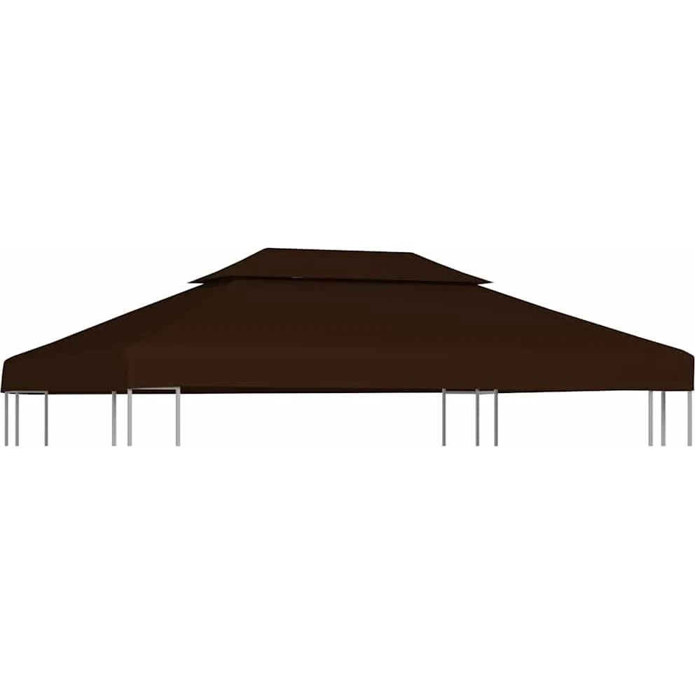vidaXL Pavillontag 2 niveauer 4x3 m - Brun