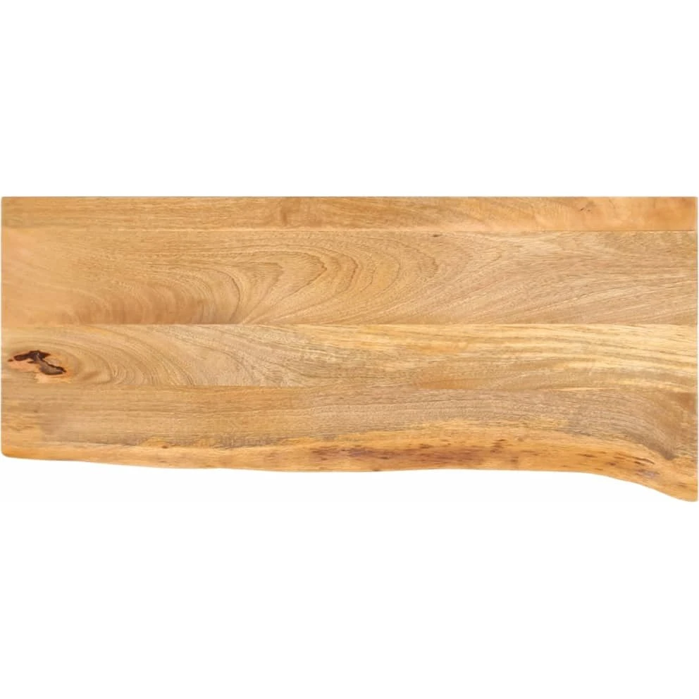 vidaXL Bordplade i massivt mangotræ med naturlig kant, 90x20x2,5 cm