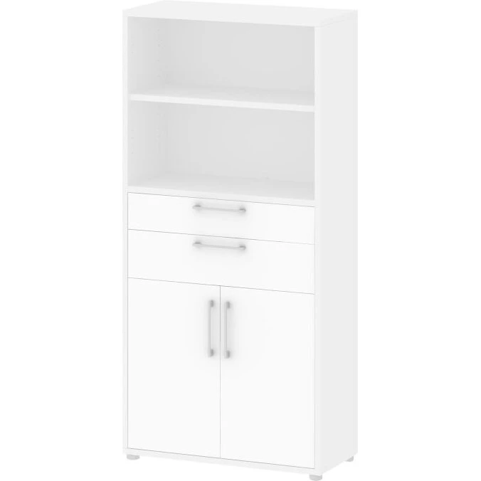 Rio reol 2 låger & 2 skuffer, hvid