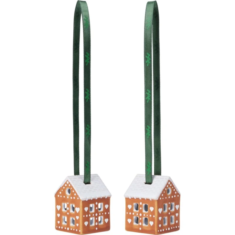 Kähler Gingerbread Juleophæng 2 stk. – 5 cm, brun