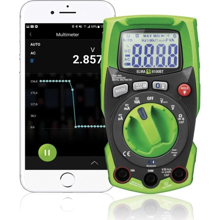Elma 6100BT Bluetooth True RMS multimeter IP65